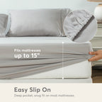 Kasentex Lightweight Sheet Set Twin/Full/Queen/King - Breathable Deep Pocket Bed Sheets with Pillowcases