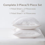 Kasentex Lightweight Sheet Set Twin/Full/Queen/King - Breathable Deep Pocket Bed Sheets with Pillowcases