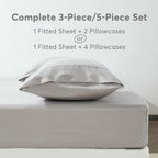 Kasentex Lightweight Sheet Set Twin/Full/Queen/King - Breathable Deep Pocket Bed Sheets with Pillowcases