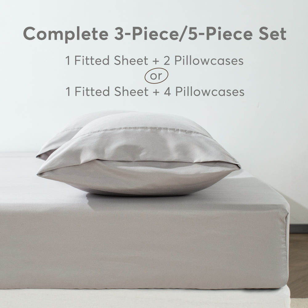 Kasentex Lightweight Sheet Set Twin/Full/Queen/King - Breathable Deep Pocket Bed Sheets with Pillowcases