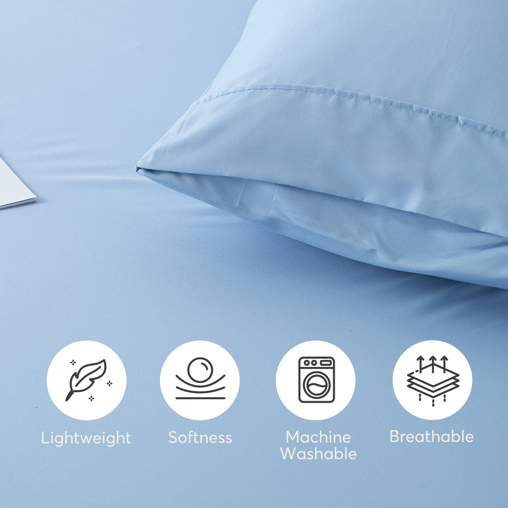 Kasentex Lightweight Sheet Set Twin/Full/Queen/King - Breathable Deep Pocket Bed Sheets with Pillowcases