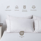 Kasentex Lightweight Sheet Set Twin/Full/Queen/King - Breathable Deep Pocket Bed Sheets with Pillowcases