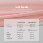 Kasentex Lightweight Sheet Set Twin/Full/Queen/King - Breathable Deep Pocket Bed Sheets with Pillowcases