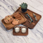 set of 3 Acacia Plates - 1 each size