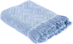 Kasentex Lightweight Cotton Throw Blanket - Soft Decorative Blanket for Sofa or Bed