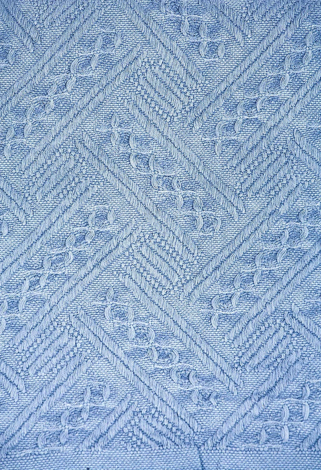 Kasentex Lightweight Cotton Throw Blanket - Soft Decorative Blanket for Sofa or Bed