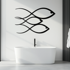 Minimalist Fish Metal Wall Art – Modern Coastal Decor - KAF139