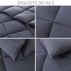 Kasentex Reversible All-Season Comforter Twin/Queen/King - Cozy Down Alternative Bedding