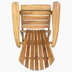Folding Adirondack Chair Wooden Accent Furniture Lounge Chair