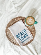 Beach Town Custom Tea Towel