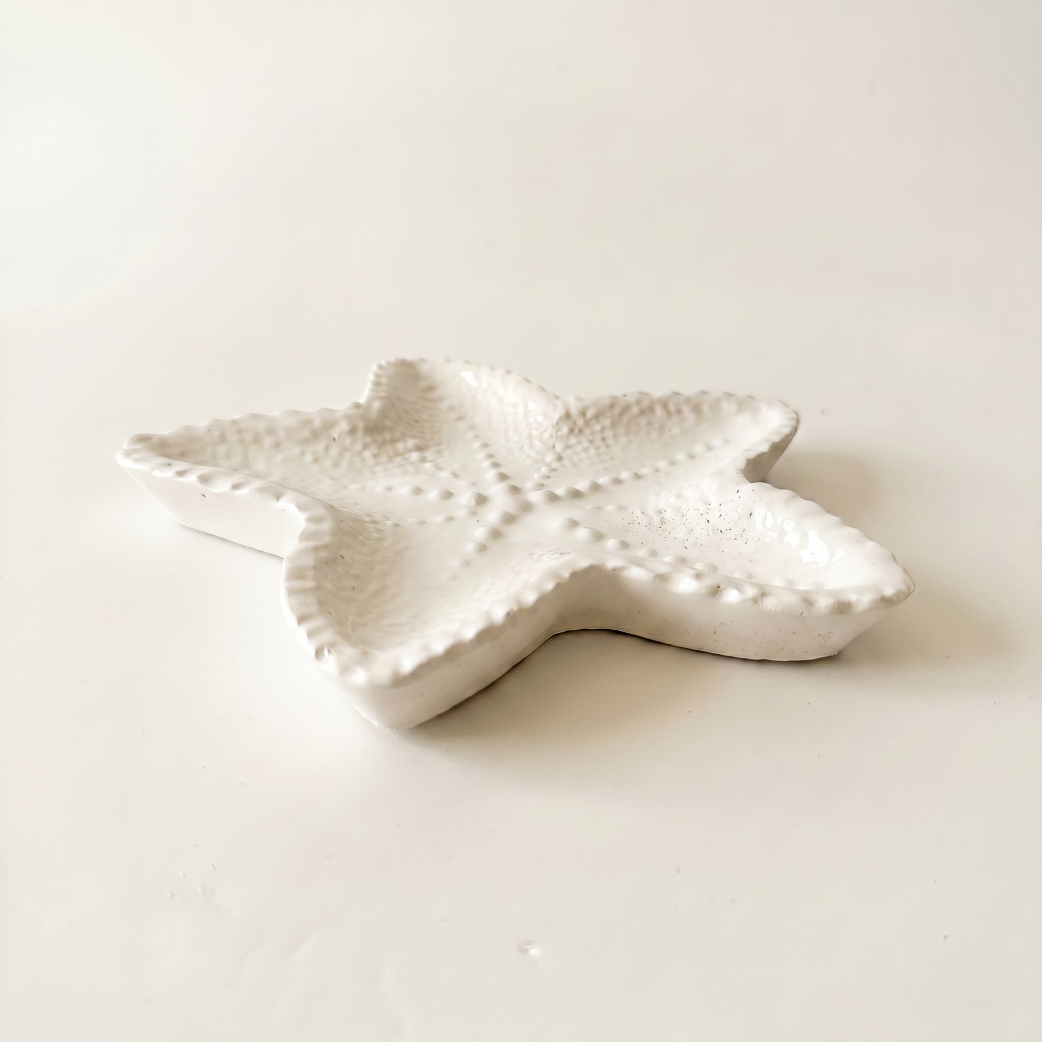 Starfish Catchall Tray, Gypsum White 4"