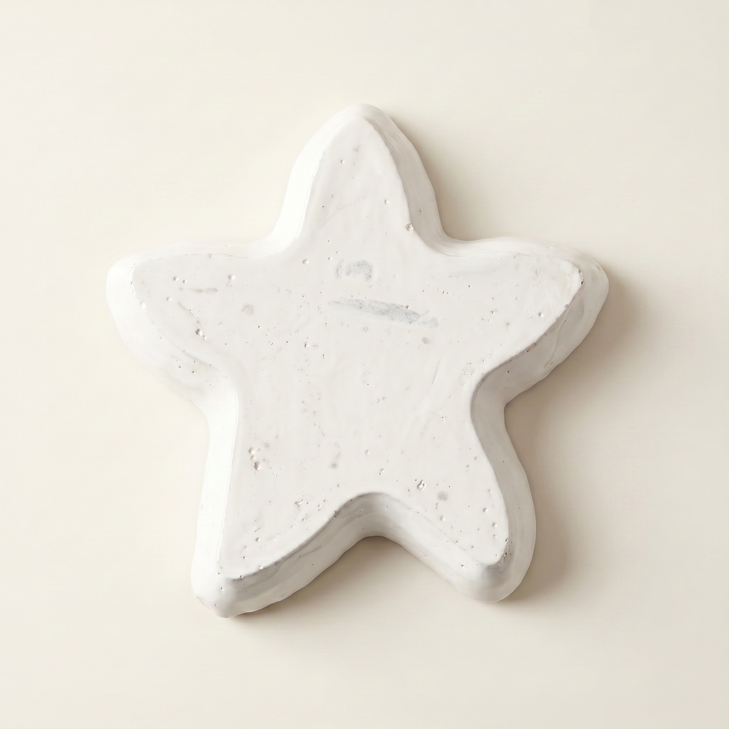 Starfish Catchall Tray, Gypsum White 4"