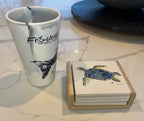 Sea Turtle Coaster (4x4) – Coastal & Table Accents