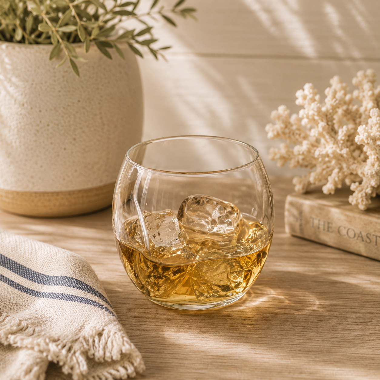 Dented Round Whiskey Tumbler