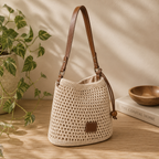 Woven hollow bag women, crochet bag, summer seaside vacation travel tote bag, beach bag, shoulder armpit bag
